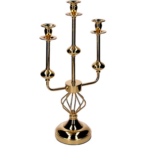 Candelabro metallo oro 38 cm BUARAN 