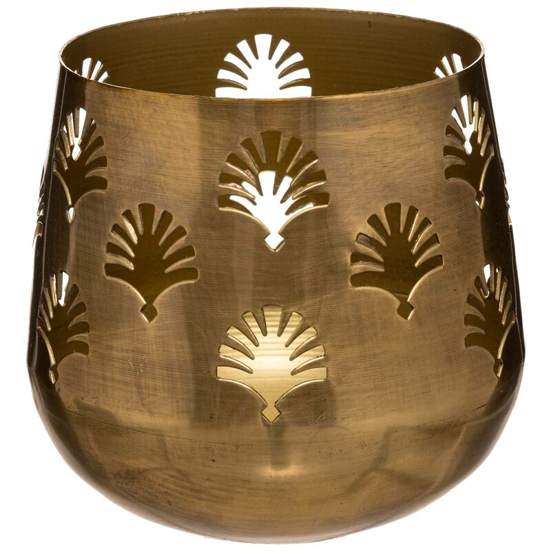 atmosphera - vaso per candele in metallo dorato artifice d14cm créateur d'intérieur - dore