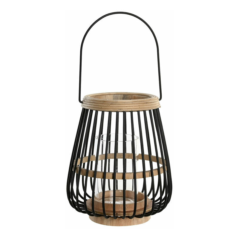 Portacandele Dkd Home Decor Cristallo Bambù (19 x
