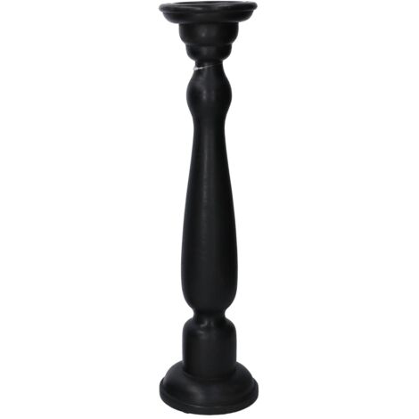 Portacandele legno nero cm 11,5/12,5xh50
