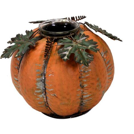 Portacandele metallo zucca arancione 1pØ20xh14,5