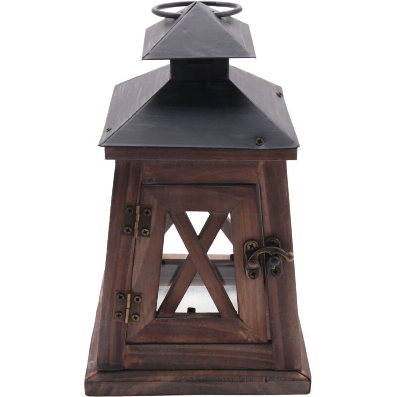 Image of Tlily - Portacandele rustico in legno vintage da appendere per interni ed esterni