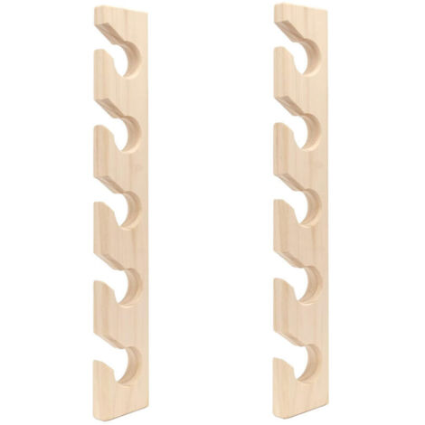 Portacappelli verticale in legno da parete, 2 pezzi