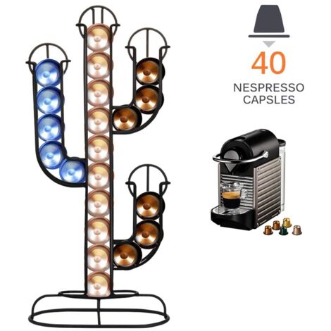 Portacapsule Porta Capsule Caffe' Nespresso Cactus Dispenser Metallo 40 Posti