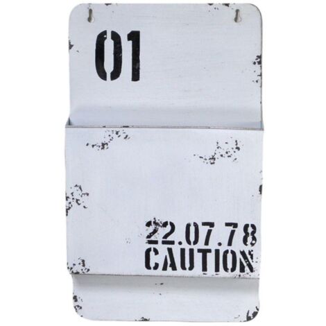 Portacartas metal bristol blanco cm25x8h42
