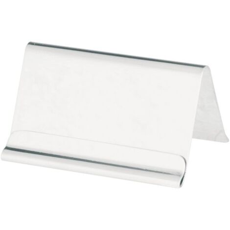 Portacartellini APS in acciaio inox, lucido opaco, lunghezza 61 mm, larghezza 45 mm