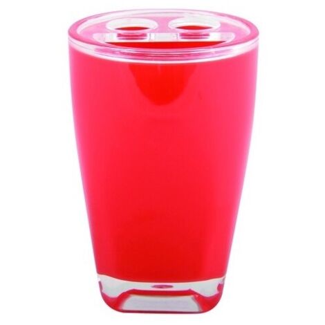 Portacepillos Acrílico TAHITI Rojo MSV