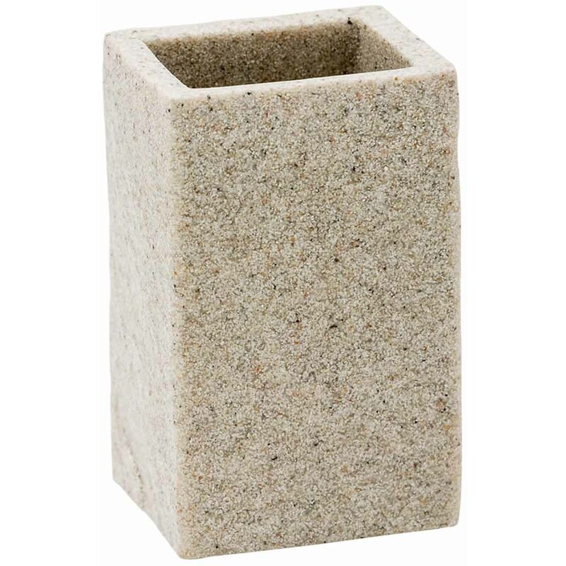 

Portacepillos arena de encimera de poliresina accesorios para baño mod. Syl
