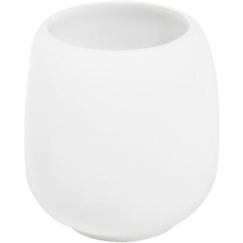 

Portacepillos blanco de encimera de poliresina accesorios para baño mod. Afra