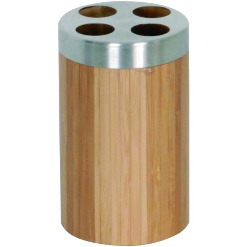 

Portacepillo de dientes de bambu y acero inoxidable - MSV
