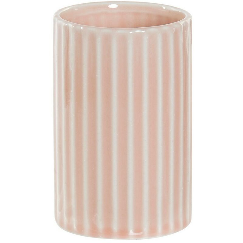

Portacepillos de Dientes DKD Home Decor Rosa Gres (7.2 x 7.2 x 11.5 cm)