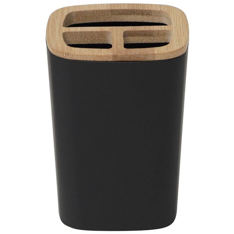 

Portacepillos de dientes Rubber hecho en abs y bambu negro