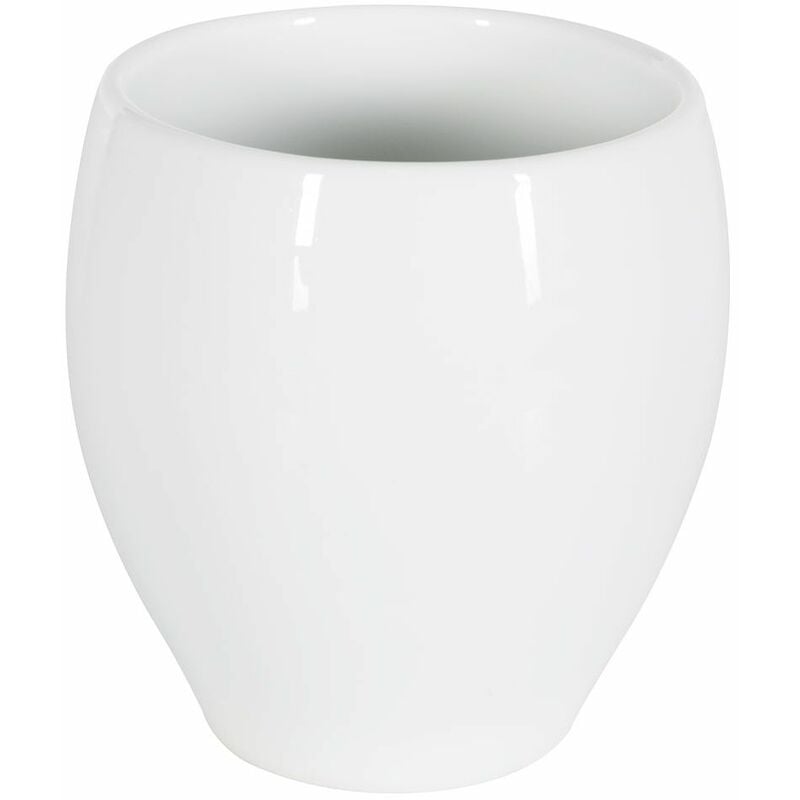 

Portacepillos de dientes 'Bali' de porcelana en color blanco Ø9 x 9,5 cm - Spirella