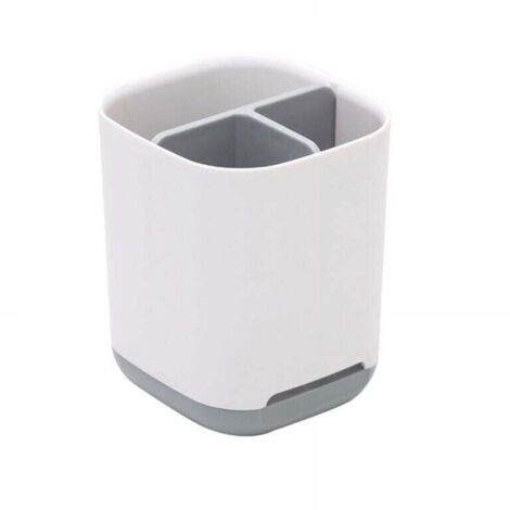 Portacepillos de plástico extraíble - Organizador de cepillos de dientes eléctricos - Antideslizante - Para familias y niños - Gris