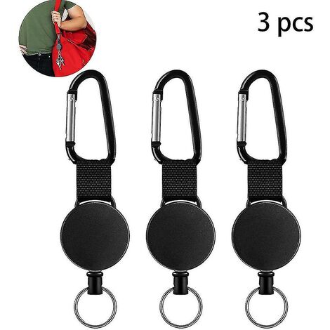 Portachiavi a scomparsa porta badge a scomparsa (3pz)