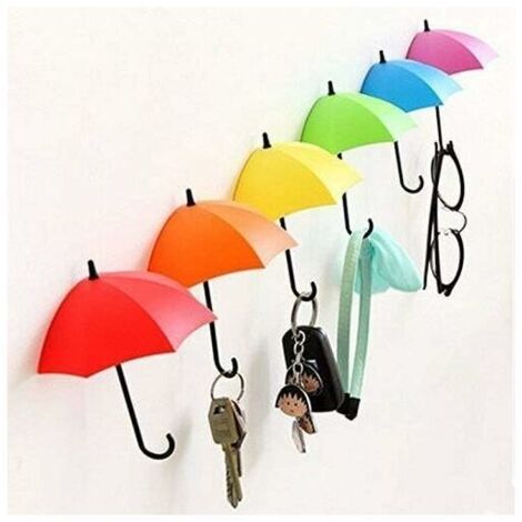 Portachiavi autoadesivo da parete, gancio per abiti, portaombrelli, accessori decorativi, decorazioni per la casa, accenti regalo