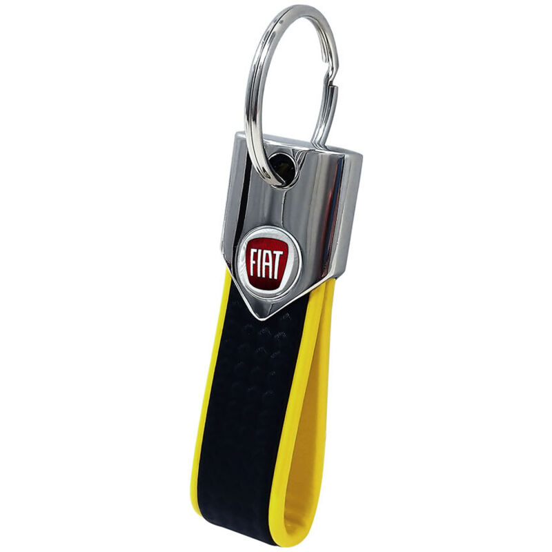 Portachiavi Carbon con Loghi Fiat Originali Colors - Colore: GIALLO CARBON