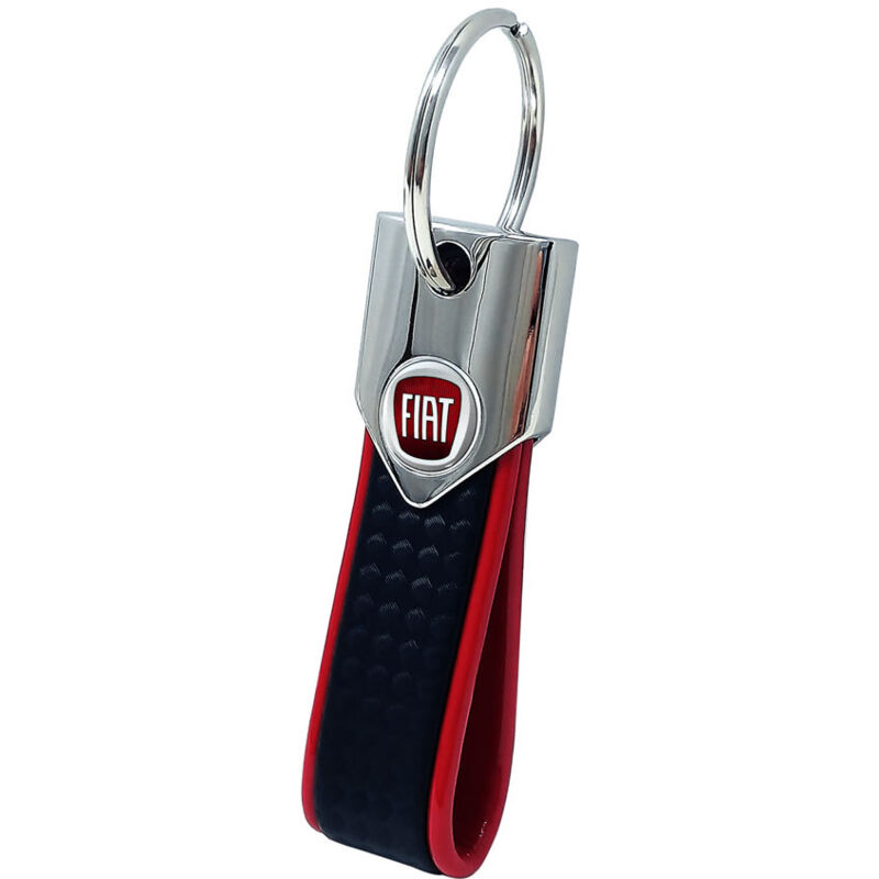 Portachiavi Carbon con Loghi Fiat Originali Colors - Colore: ROSSO CARBON