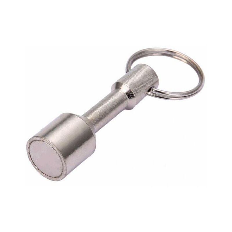Portachiavi con magnete in metallo argento Super