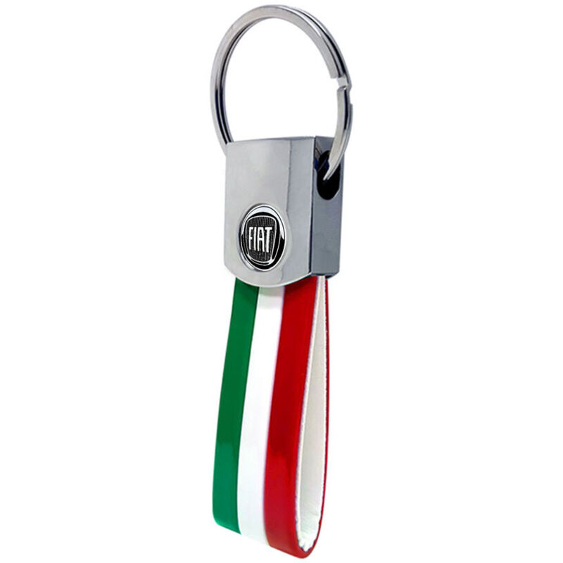 Portachiavi Italia con Loghi Fiat Originali - Modello: BLACK