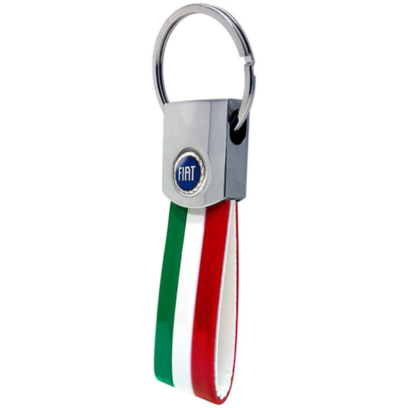 Portachiavi Italia con Loghi Fiat Originali - Modello: BLU VINTAGE