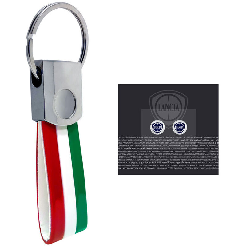Portachiavi Italia con Loghi Lancia Originali 12 mm - Colore: COLOR