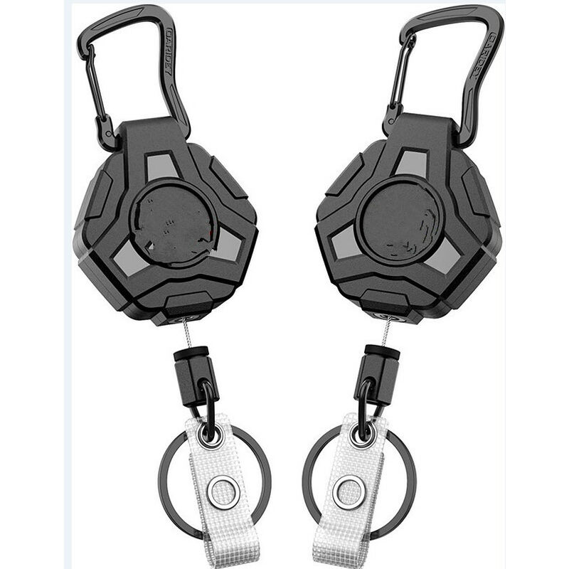 Portachiavi retrattile da 2 pezzi, porta badge con...