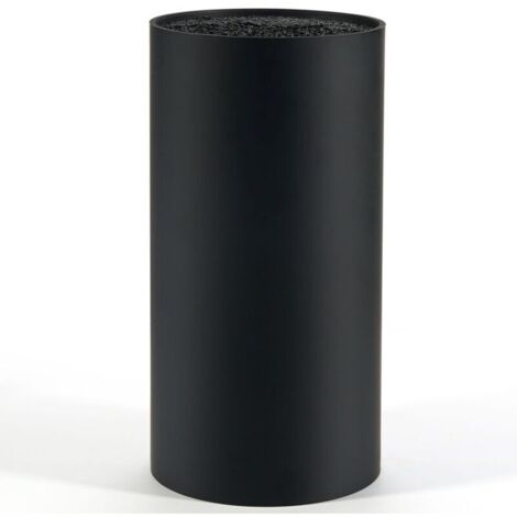 Portacoltelli nero (coltelli non inclusi), ceppi portacoltelli da cucina vuoti, per 8 coltelli di tutti i tipi, portacoltelli universale, supporto per coltelli da cucina con listelli flessibili, 22 x 