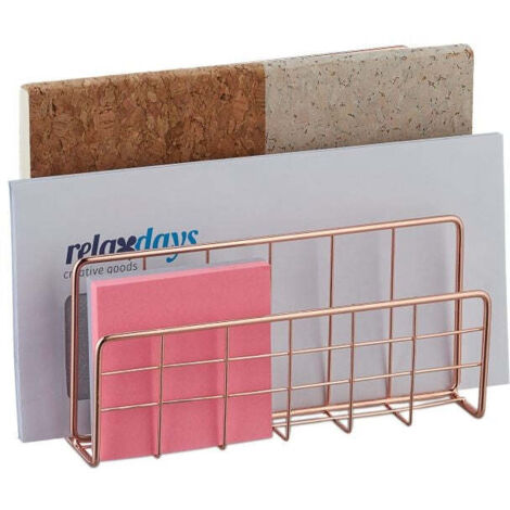 Portadocumenti con 3 scomparti oro rosa