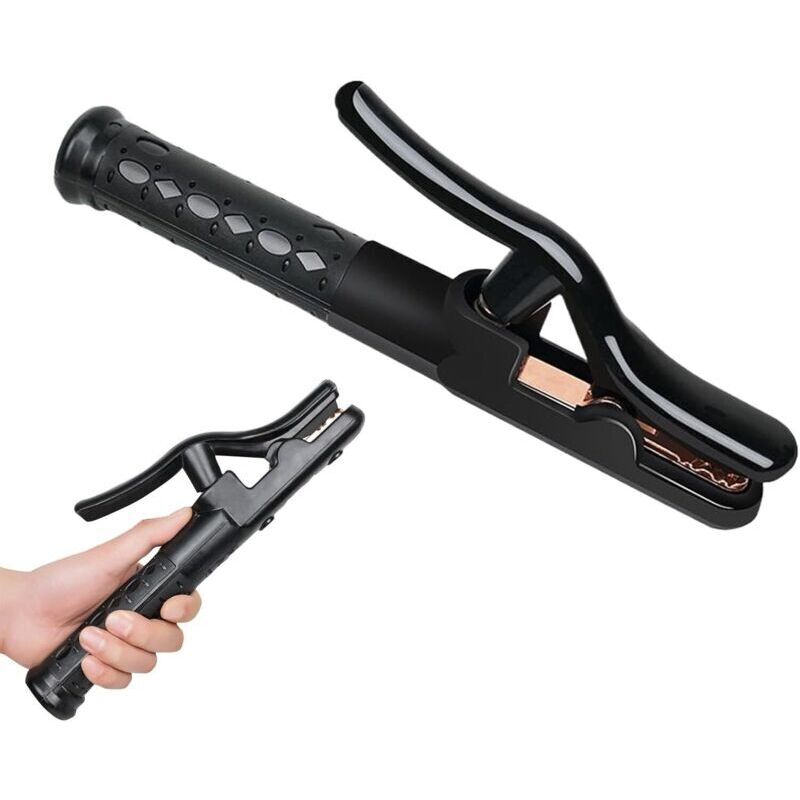 Portaelectrodos para soldadura por arco, pinza de soldadura para electrodos, pinza ergonómica portátil para construcción, reparación de automóviles,