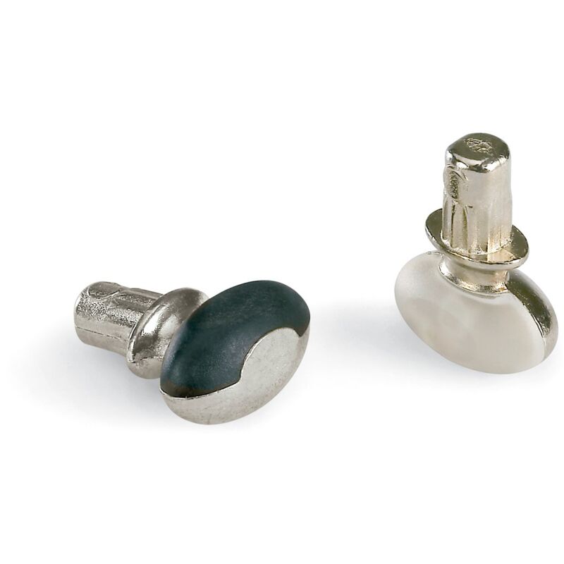 

Portaestante 5 Mm Cristal Con Goma Nique Oval - Niquelado