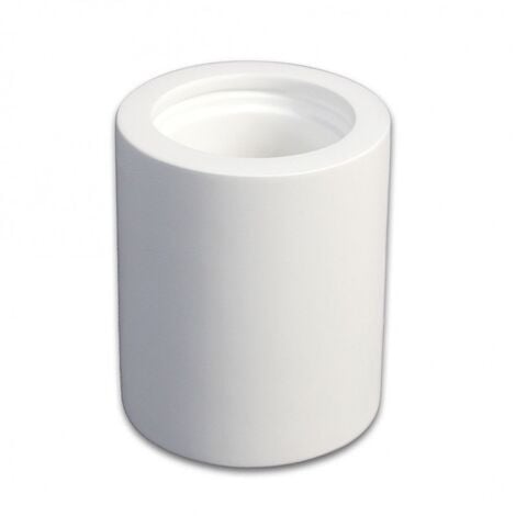 Portafaretto a cilidro in gesso a soffitto verniciabile supporto faretti gu10
