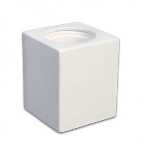 Portafaretto a cubo in gesso a soffitto verniciabile supporto faretti gu10