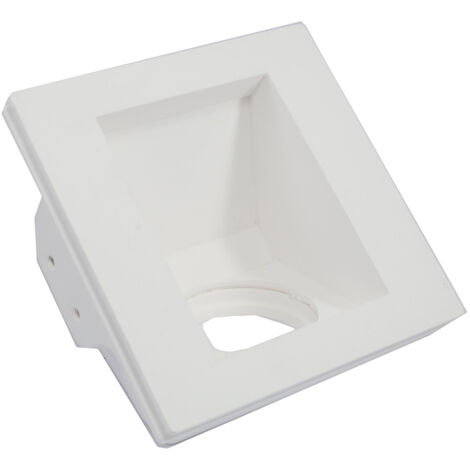 Portafaretto ad incasso quadrato in gesso bianco KAT04 controsoffitto