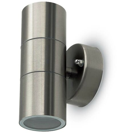 PORTAFARETTO DA MURO GU10 IN ACCIAIO CORPO A 2 USCITE IP44