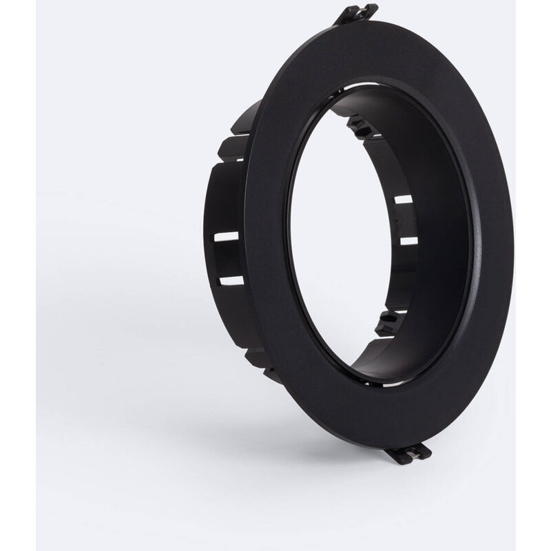 Image of Efectoled - Portafaretto Downlight da Incasso Circolare Orientabile per Lampadina led GU10 AR111 Foro Ø135 mm Nero