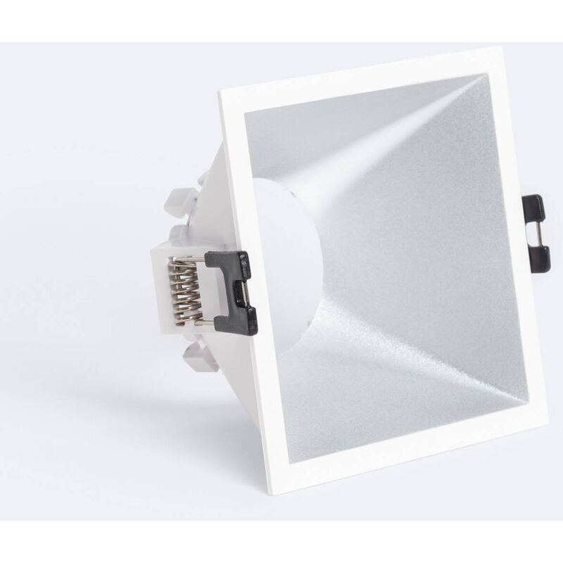 Image of Ledkia - Portafaretto Downlight Quadrato Basso ugr per Lampadina led GU10 Foro 85x85 mm Bianco - Argento