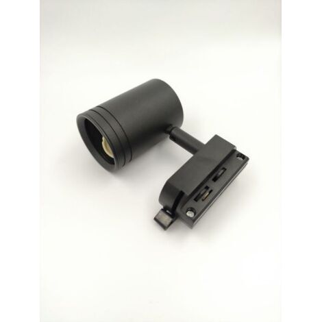 Portafaretto Faretto GU10 Nero per Binario Monofase P26-GU10-B
