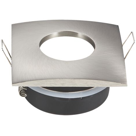 Portafaretto GU10 / MR16 da incasso 84x84mm Nickel satinato Quadrato Aigostar