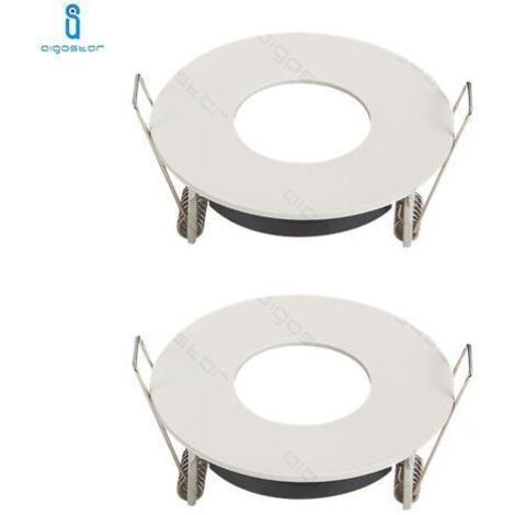 Portafaretto GU10 / MR16 da incasso 88mm Bianco Rotondo Aigostar