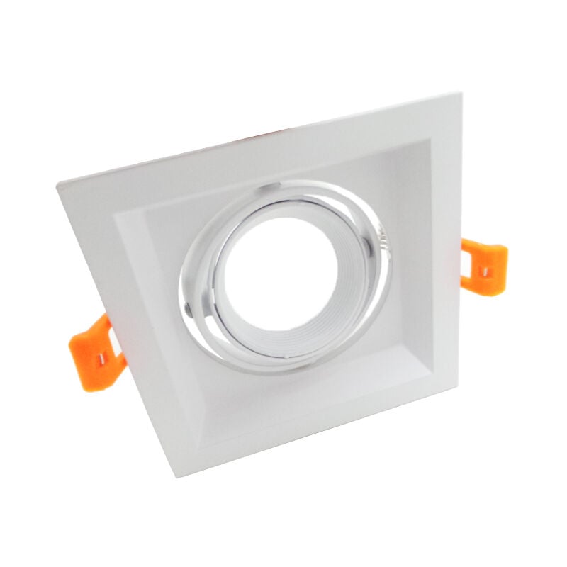 Image of Silamp - Portafaretto incasso Orientabile per faretto led GU10 Led Ghiera quadrata