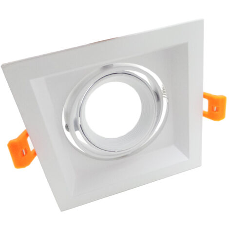 Portafaretto incasso Orientabile per faretto LED GU10 Led Ghiera QUADRATA