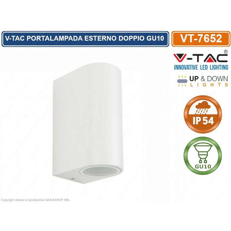 VT-7652 portalampada doppio wall light da muro per...