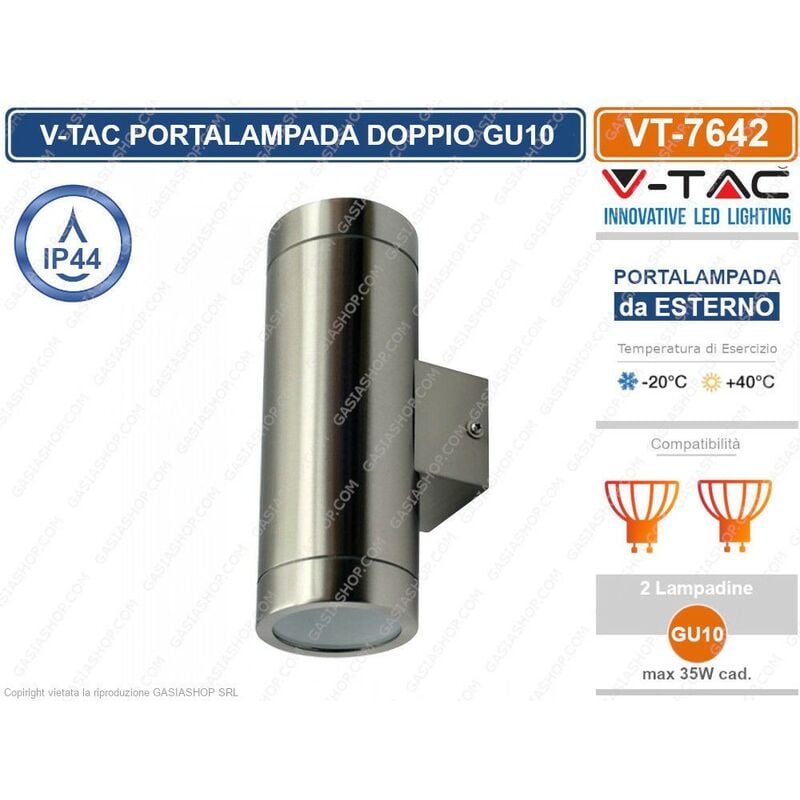 VT-7642 portalampada doppio wall light da muro per...