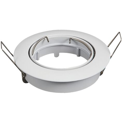 Portafaretto orientabile GU10 / MR16 da incasso 82mm Bianco Rotondo Aigostar