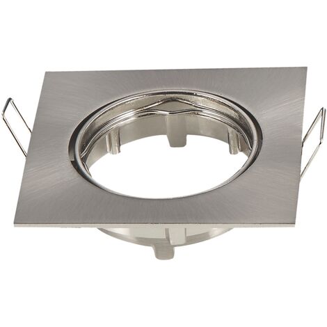Portafaretto orientabile GU10 / MR16 da incasso 82x82mm Nickel satinato Quadrato Aigostar