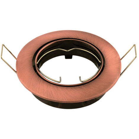 Portafaretto orientabile GU10 / MR16 da incasso 83mm Rame Rotondo Novaline
