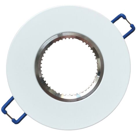 Portafaretto Tondo Bianco fisso controsoffitto da incasso per lampadine led GU10