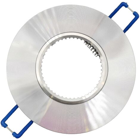 Portafaretto Tondo Silver Argento satinato fisso da incasso cartongesso per lampadine led GU10 MR16