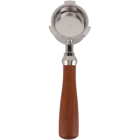Portafilter 51mm sans fond 3 oreilles pour Delonghi, poignée bois massif, tamis ultra-fin amovible